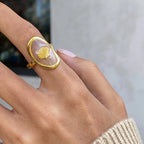 Anillo De Estilo Boho Con Detalle De Concha Marina | Dorado