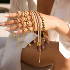 Pulsera Con Eslabones Clip Y Pavé De Cristales | Dorado