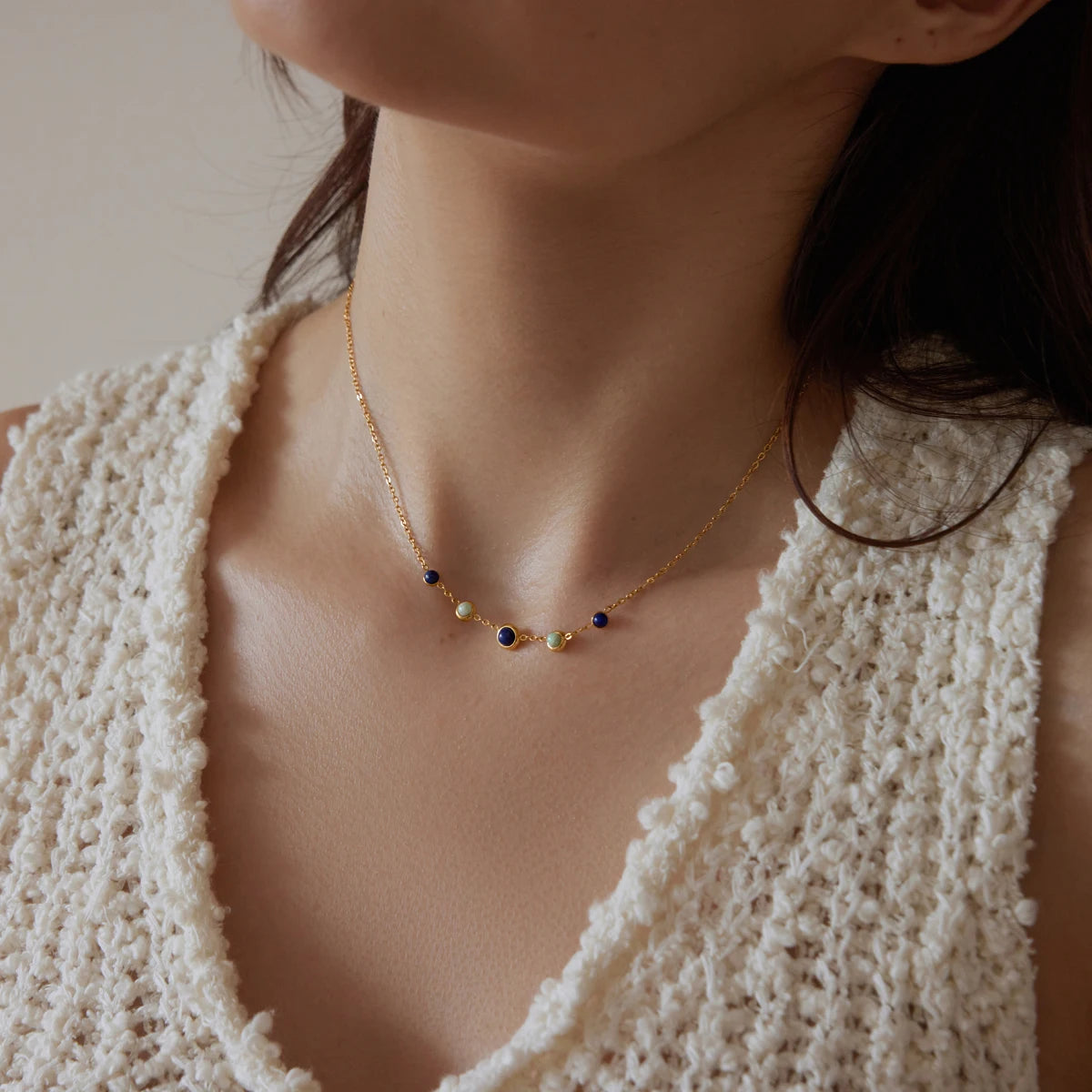 Collares Constelación Azul Layering | Dorado