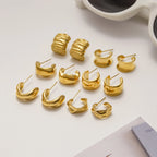 Zarcillos Chunkys Clasicos | Dorado y Plateado