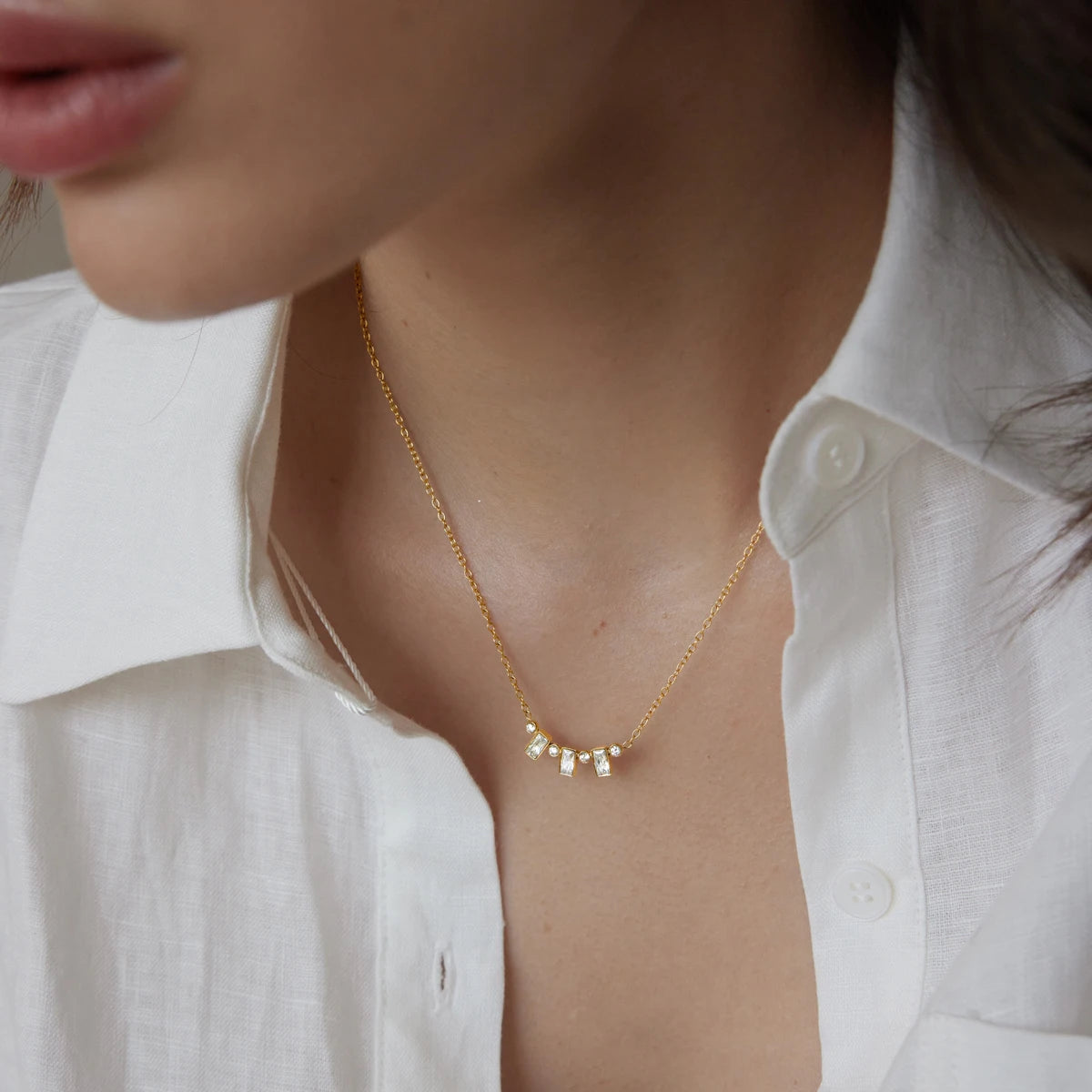 Collar Sinfonía de Cristales | Dorado