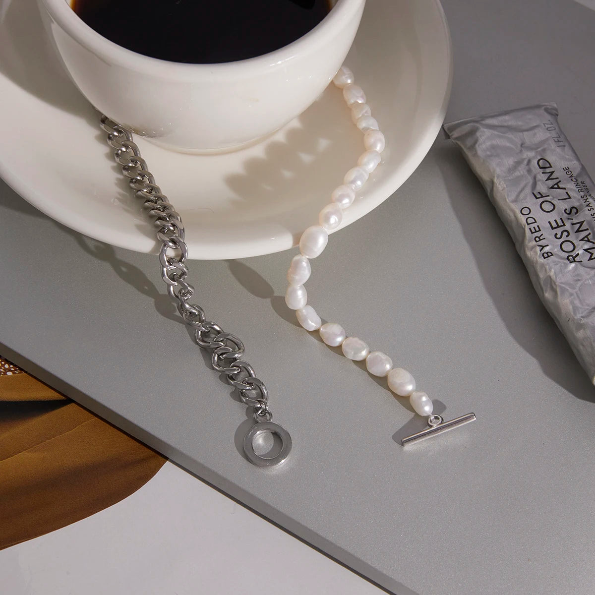 Collares de Cadena Mixta / Mitad Perla  | Dorado y Plateado