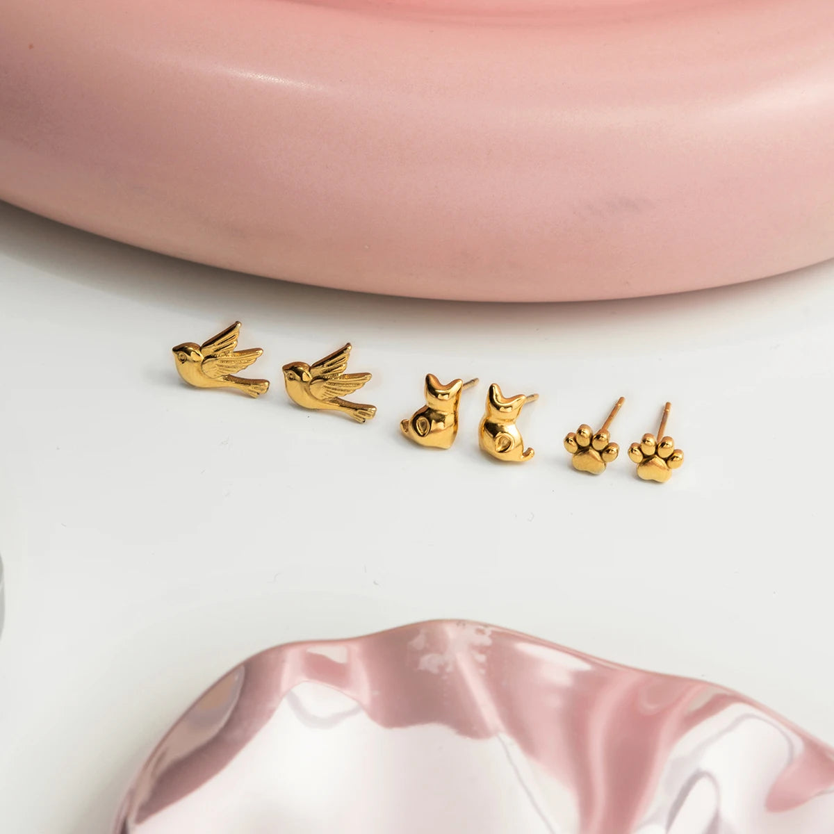 Set Animal | 3 Piezas | Dorado