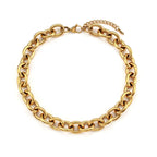 Pulsera Minimalista De Uniones Circulares Con Broche | Dorado