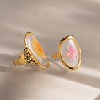 Anillos Flor de Verano - Resina | Dorado