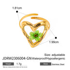 Anillo Resina Minimalista Florverde | Dorado