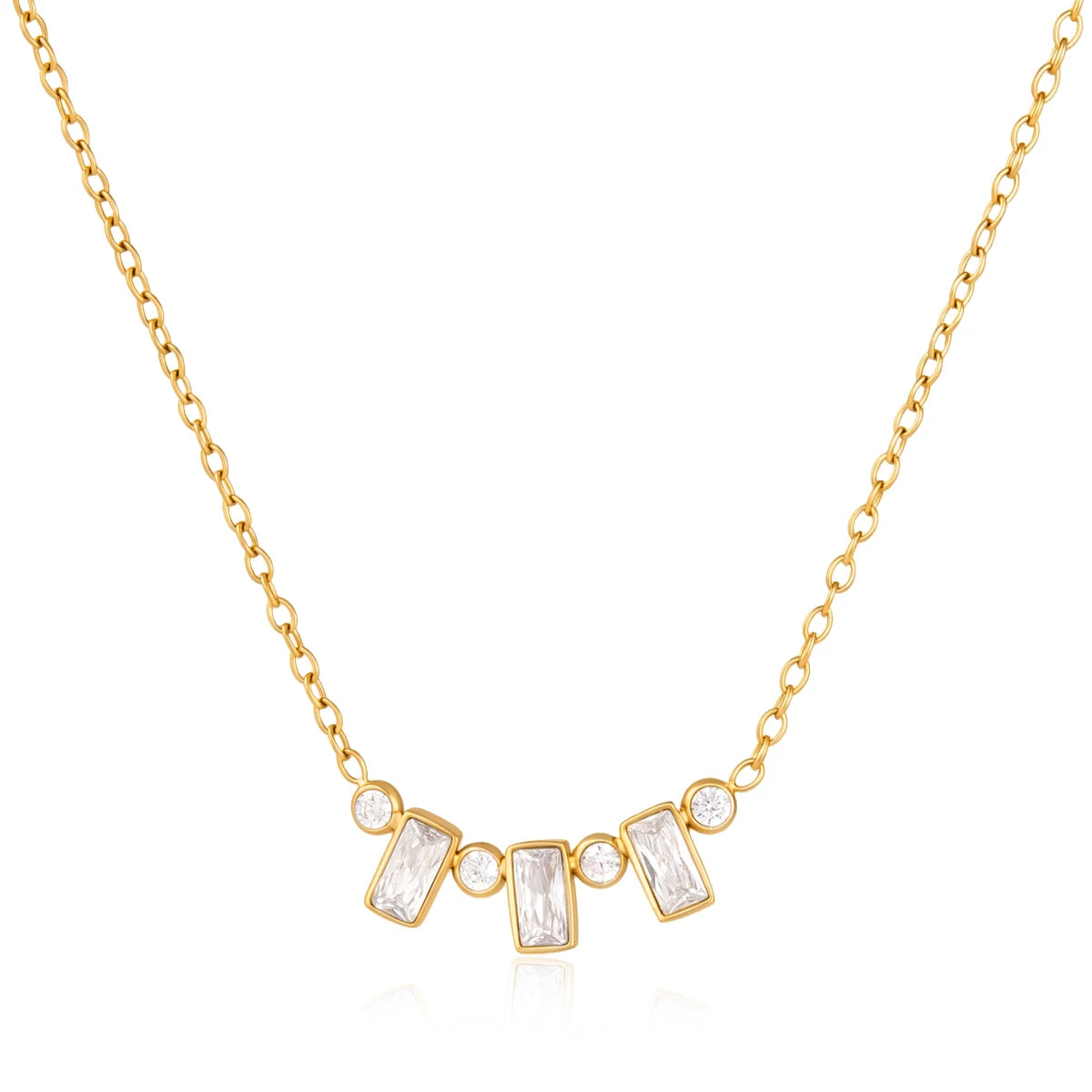 Collar Sinfonía de Cristales | Dorado