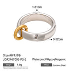 Anillo Clasico Dos Aros | Bicolor