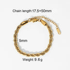 Pulsera Entorchada Clasica | Dorado