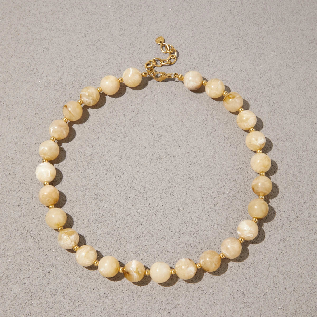 Collares Resina Marmoleada Vintage | Dorado