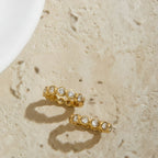 Anillo Circular Brillante | Dorado
