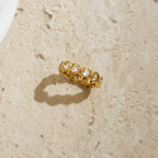 Anillo Corazon Brillante | Dorado