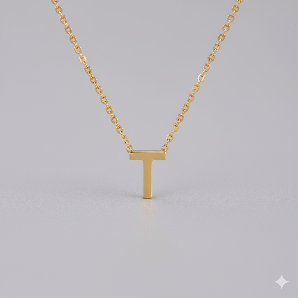 Collar Letra T | Dorado