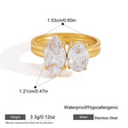 Anillos minimalistas con Circonia  | Dorado