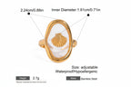 Anillo De Estilo Boho Con Detalle De Concha Marina | Dorado