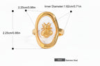 Anillo Geo Circular Abeja | Dorado