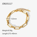 Pulseras De Uniones Geometricas Con Relieve De Nudo | Dorado y Bicolor