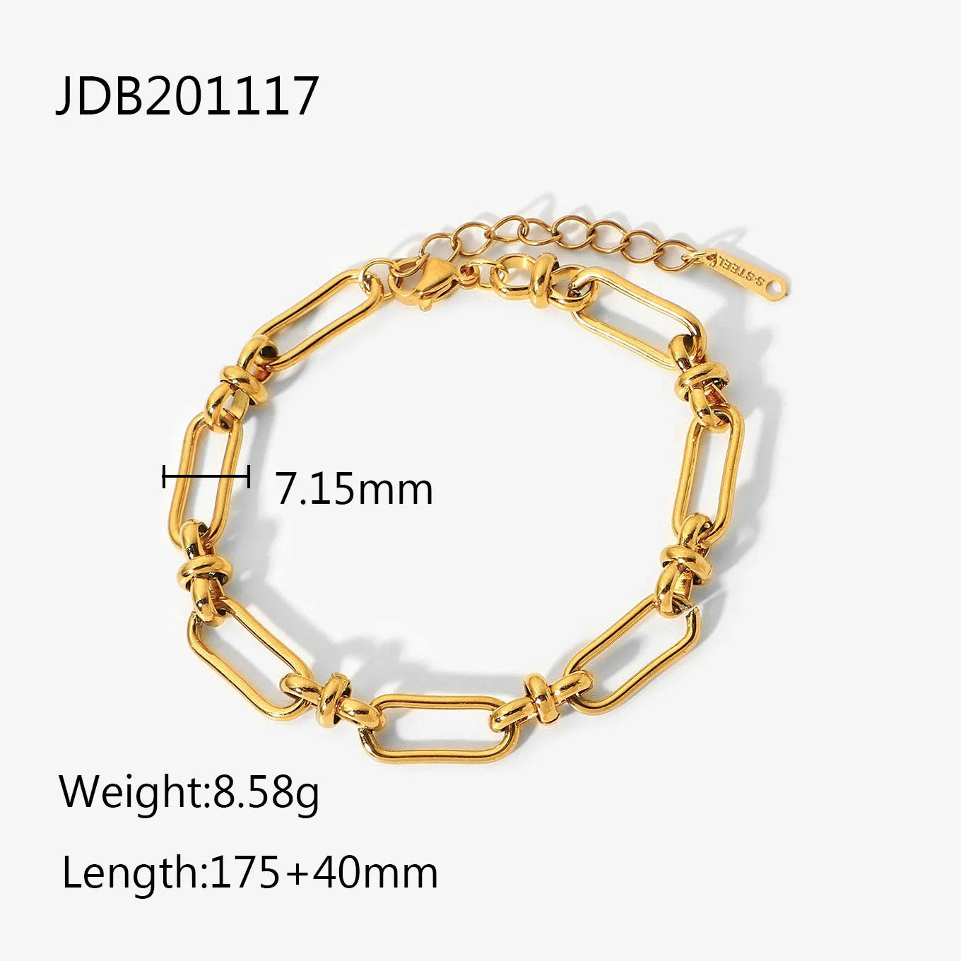 Pulseras De Uniones Geometricas Con Relieve De Nudo | Dorado y Bicolor