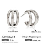 Zarcillos Tipo C | Dorado y Plateado