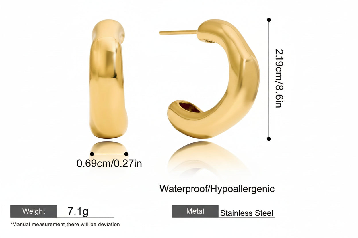 Zarcillos Chunkys Clasicos | Dorado y Plateado