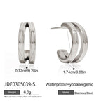 Zarcillos Tipo C | Dorado y Plateado
