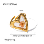 Anillo Resina Minimalista Florrosada | Dorado