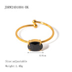 Anillos Minimalistas Con Piedras Brillantes | Dorado