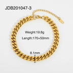 Pulsera De Cadena De Eslabones Estilo Cubano Gruesa | Dorado