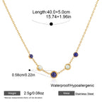 Collares Constelación Azul Layering | Dorado
