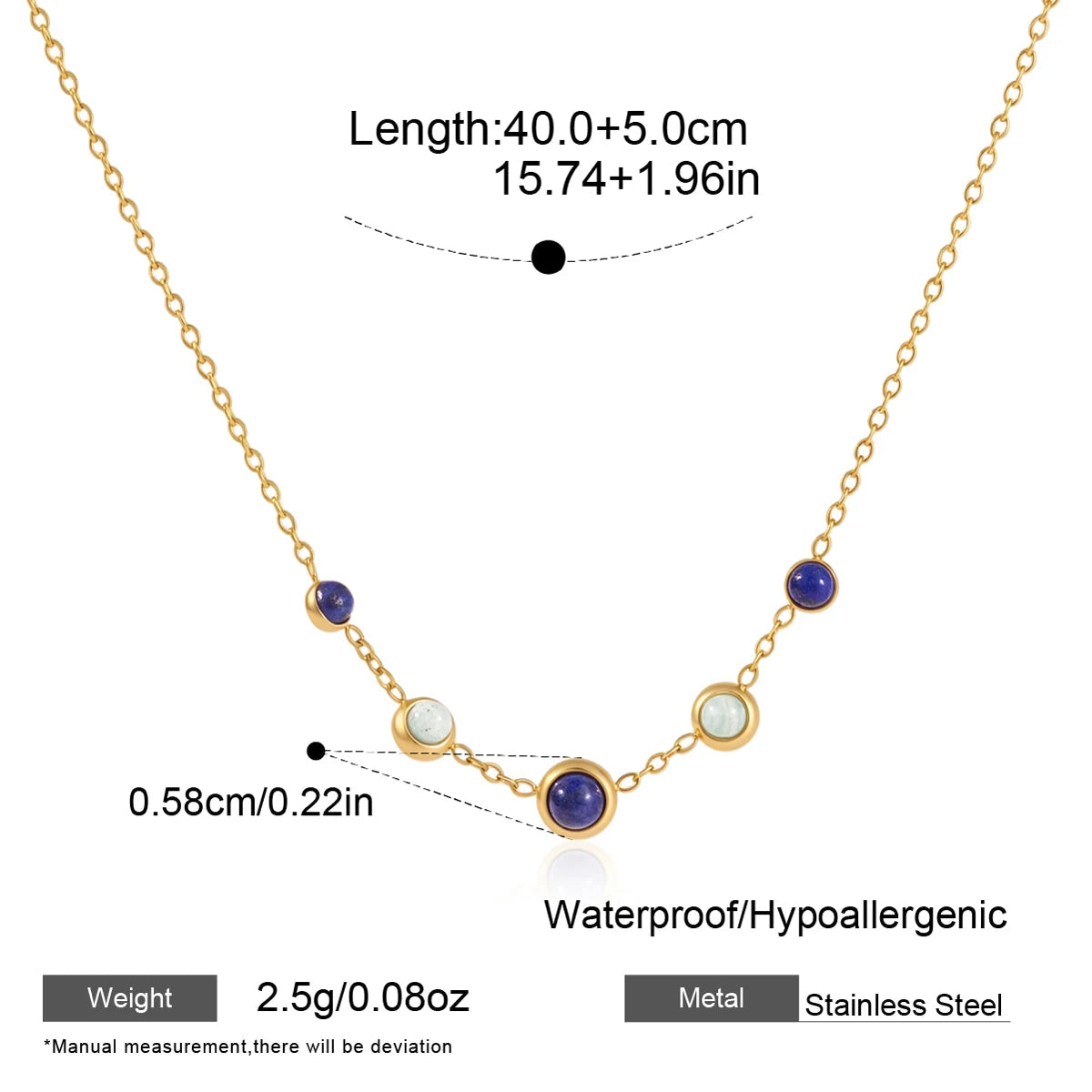 Collares Constelación Azul Layering | Dorado