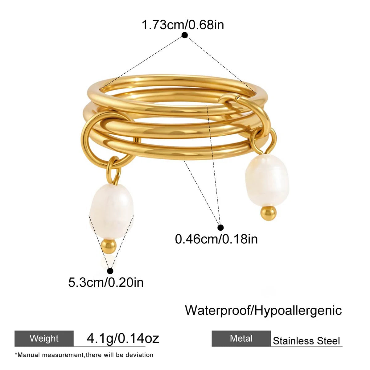 Anillos Apilables Aros | Dorado