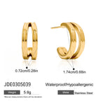 Zarcillos Tipo C | Dorado y Plateado