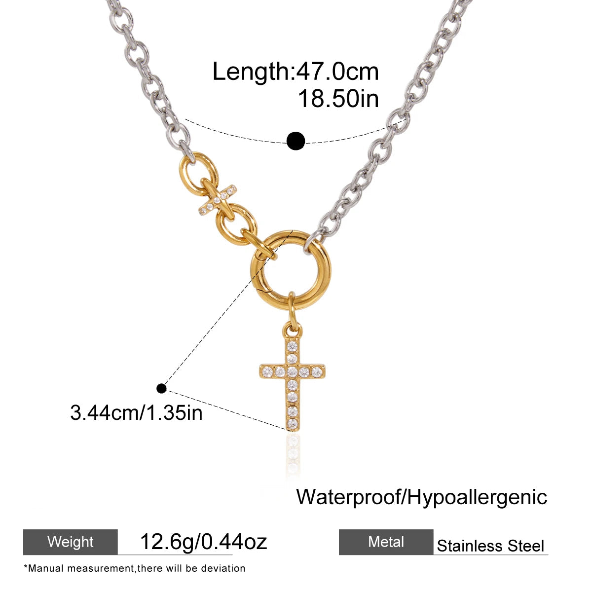 Collares Vínculo de Fe | Dorado Plateado Bicolor